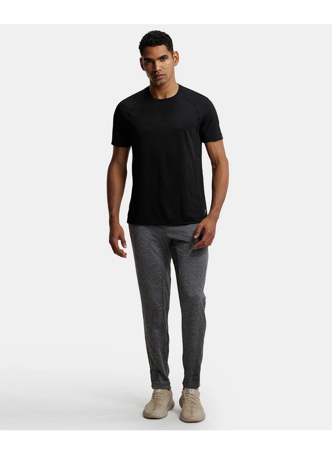JOCKEY - Jockey Men's Regular Fit Round Neck Half Sleeved T-Shirt with Breathable Mesh & Light Weight Microfibre Fabric MV15_Black_L - Image 1