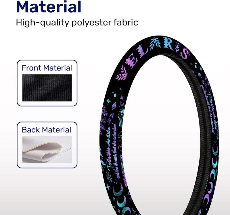 GENANY Velaris Night Court Steering Wheel Cover, Non Slip Polyester Car Wheel Protector for Car SUV Truck, Universal 15 Inch - Image 3