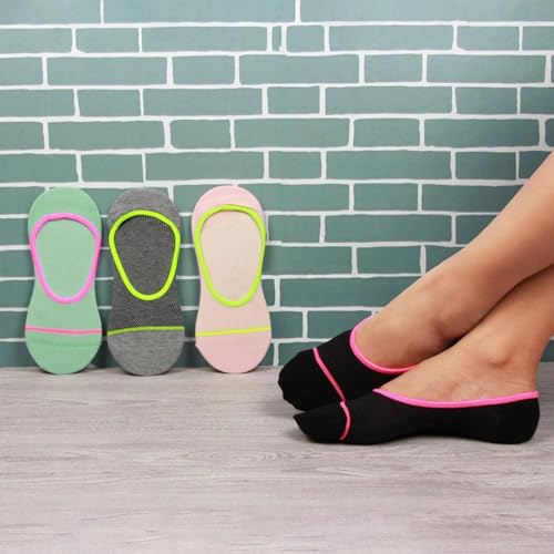 Bonjour Womens Cotton Multicolor Pack of 4 Pair Loafer Socks - Image 2