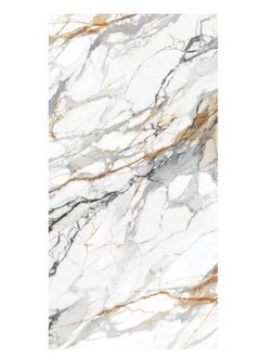 Monk Forest Marble Self-Adhesive Wallpaper: Waterproof, Oil-Proof, Removable. Perfect For Kitchen, Bathroom, Fridge, And More! (60X200 Cm) (Whitegold)  - Image 3
