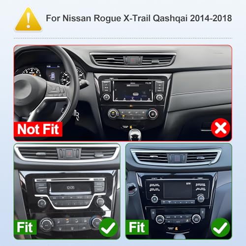FeirTon 2+64G 10.1-inch Android 14 Car Stereo for Nissan Rogue X-Trail Qashqai 2014-2018 IPS Touchscreen Screen Car Radio with WiFi 6 Carplay & Android Auto Support Backup Camera GPS FM Navi Bluetooth 5.4 SWC - Image 2