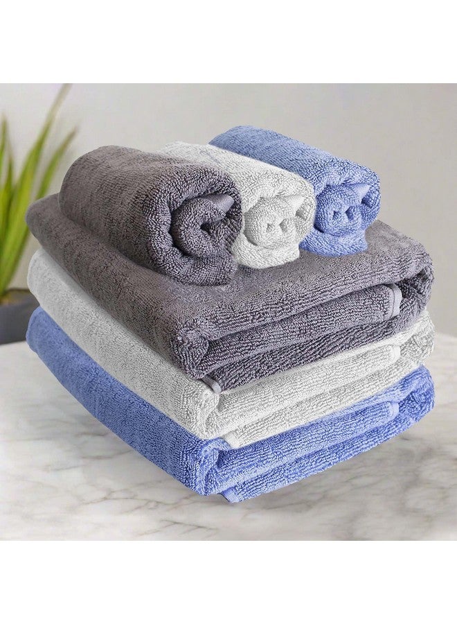 HEELIUM HEELIUM Bamboo Towel Set | 3 Bath & 3 Hand Towel Combo | Super Soft & Antibacterial | 600 GSM  - Image 1