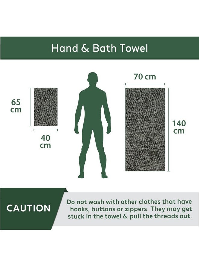 HEELIUM HEELIUM Bamboo Towel Set | 3 Bath & 3 Hand Towel Combo | Super Soft & Antibacterial | 600 GSM  - Image 3