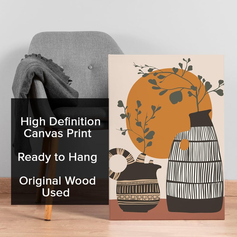 PAPER PLANE DESIGN Boho and Chic Art Canvas Gallery Wrap Painting Eclectic Modern Art Theme Wall Art for Living Room Bedroom and Office Decor Size 20 In x 30 In DS09 - Image 3