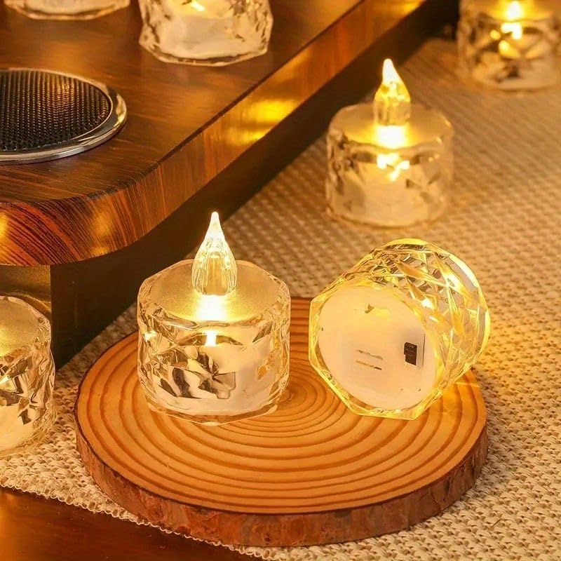 True Decor 36PC LED Candles Artificial Candles for Home Decor LED Diya Candle Light Lamp Fake Candle - Image 3