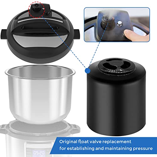 GXF Steam Release Handle Steam Valve for Instant Pot Duo Nova Duo Gourmet 6 qt DUO CRISP AF 8 Ultra 3, 6, 8 qt Viva 6 Quart, Pressure Cooker Valve Replacement Part Accessories - Image 3