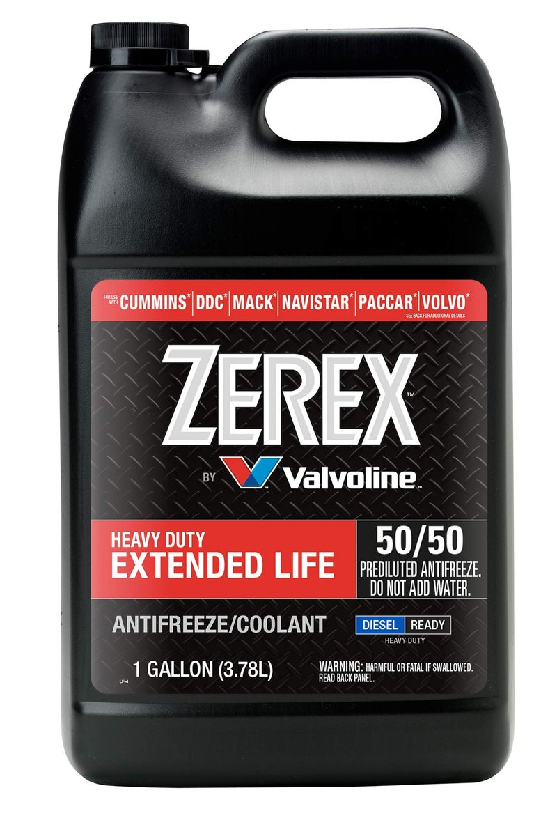 Zerex Extended Life Red Heavy Duty (HD) 50/50 Prediluted Ready-to-Use Antifreeze/Coolant 1 GA - Image 1