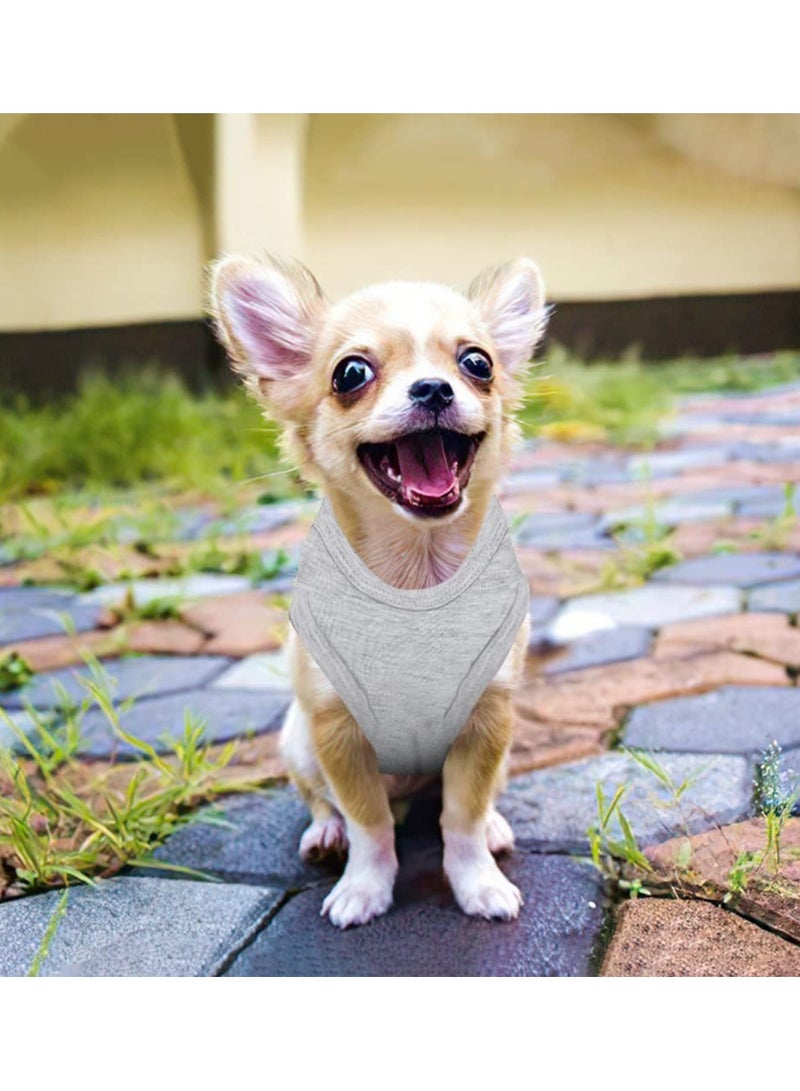 SYOSI 4 Pieces Chihuahua Dog Clothes, Dog Shirt for Small Dogs Boy, Summer Pet Puppy Yorkie Teacup Clothes, Male Tiny Dog Clothes Outfit, Extra Small Dog Clothing (Black, X-Small)  - Image 4