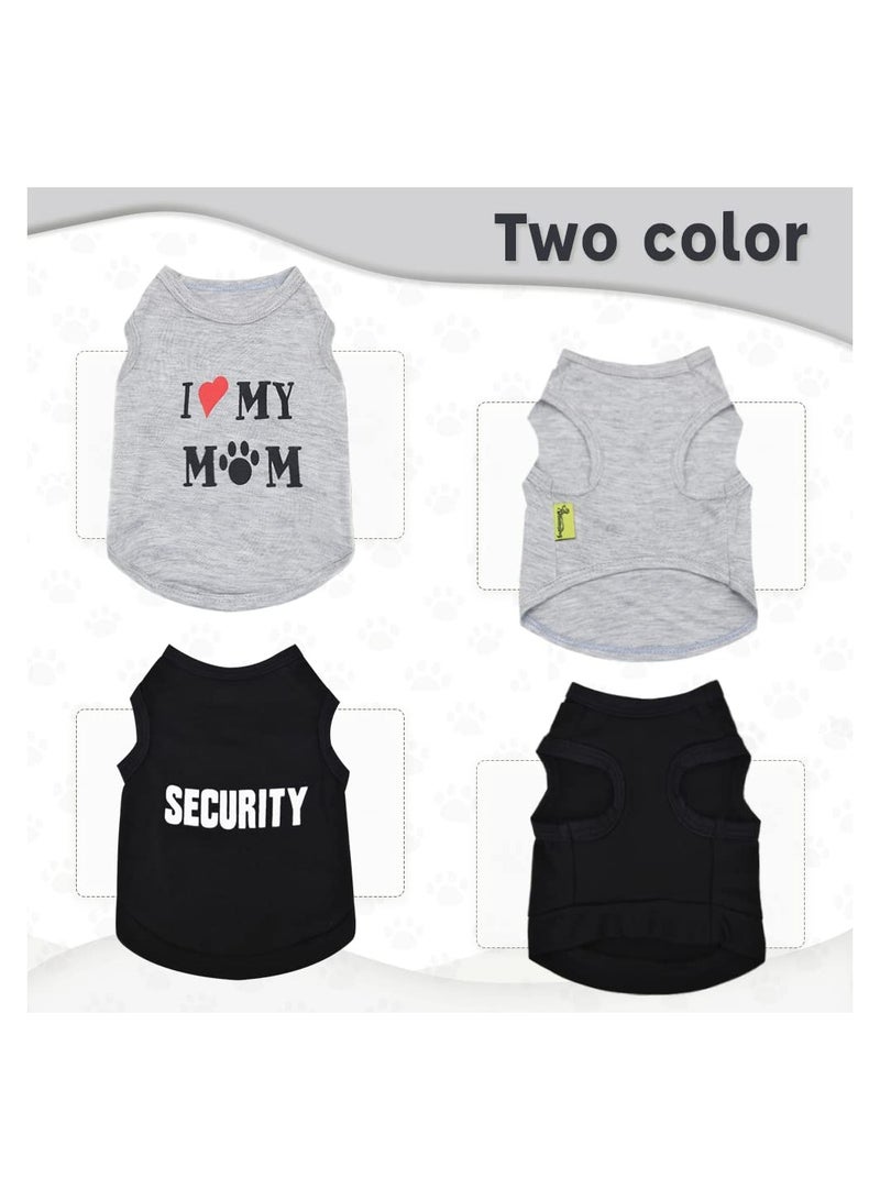 SYOSI 4 Pieces Chihuahua Dog Clothes, Dog Shirt for Small Dogs Boy, Summer Pet Puppy Yorkie Teacup Clothes, Male Tiny Dog Clothes Outfit, Extra Small Dog Clothing (Black, X-Small)  - Image 3