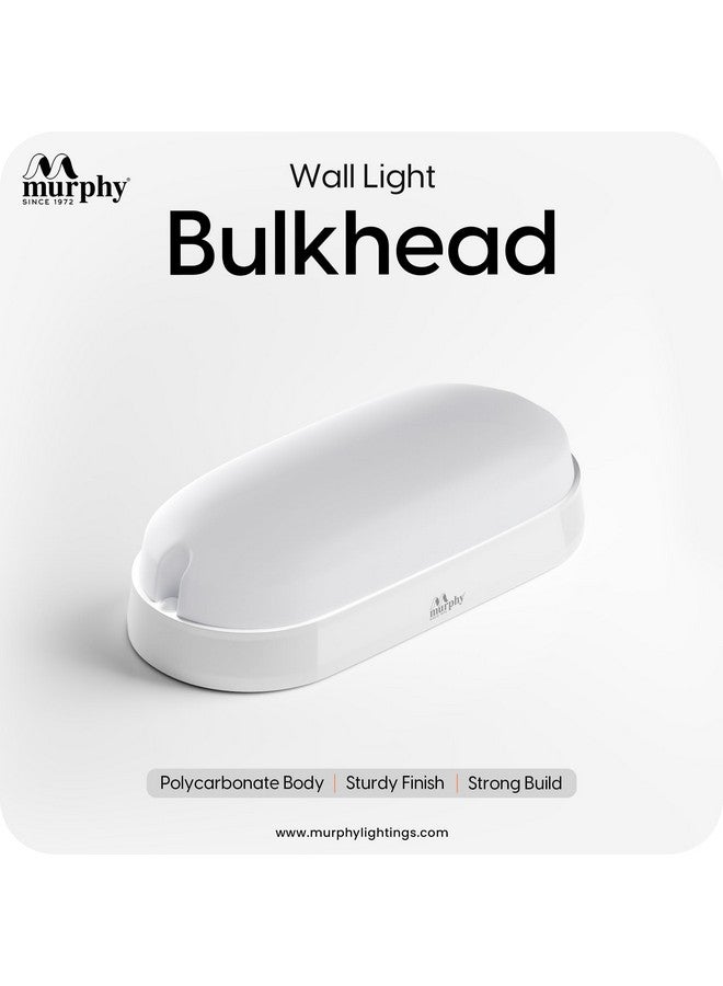 MURPHY Murphy 10W LED Oval Shape Bulkhead Wall Lamp | IP66 Waterproof Outdoor Light for Gardens, Porches & Bathrooms | Warm White, Pack of 1 | 2-Year Warranty  - Image 2