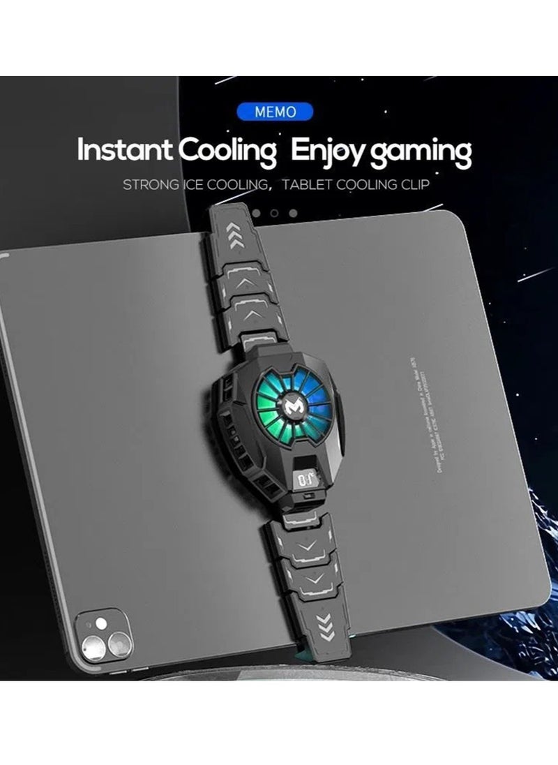 Memo Tablet Cooler DL05 iPad Gaming Cooling Fan with Semiconductor And RGB Lights for Gamers  - Image 3