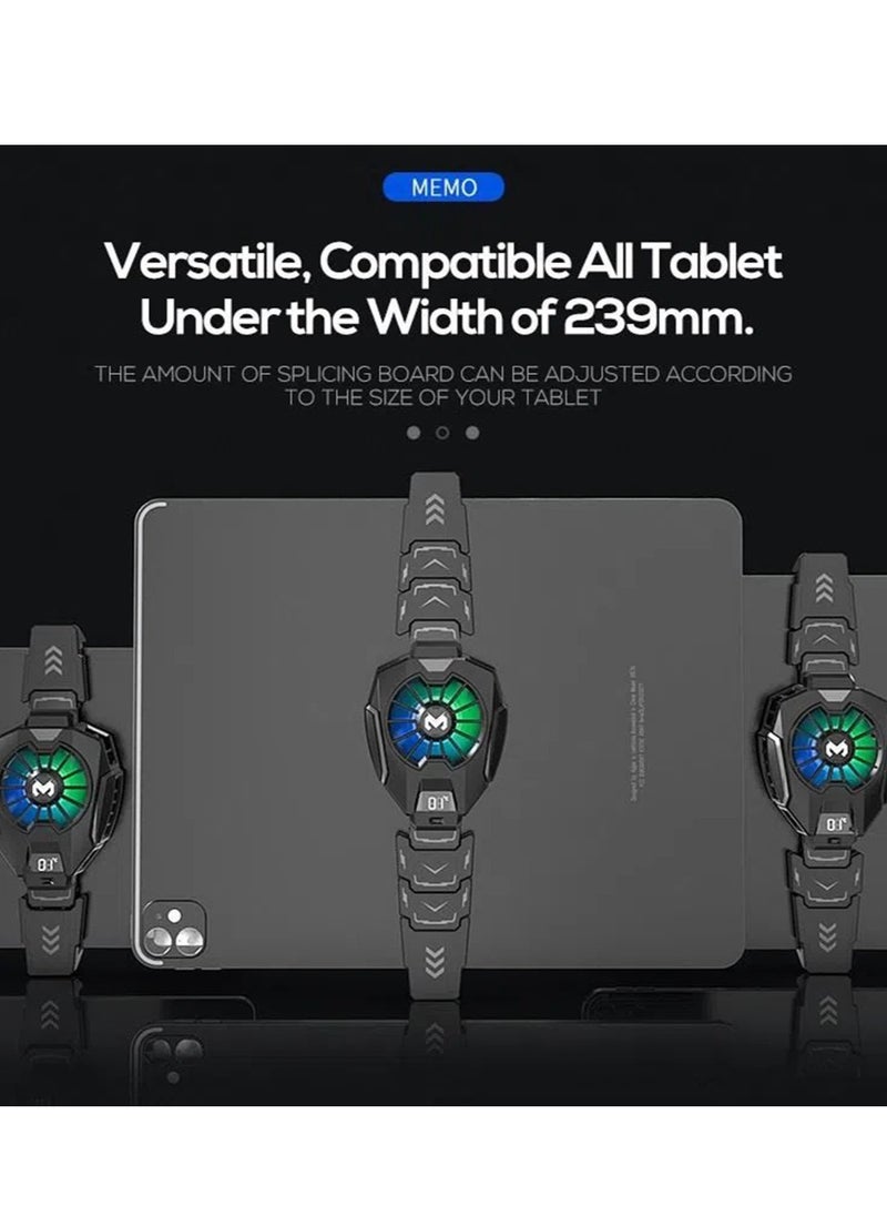 Memo Tablet Cooler DL05 iPad Gaming Cooling Fan with Semiconductor And RGB Lights for Gamers  - Image 5