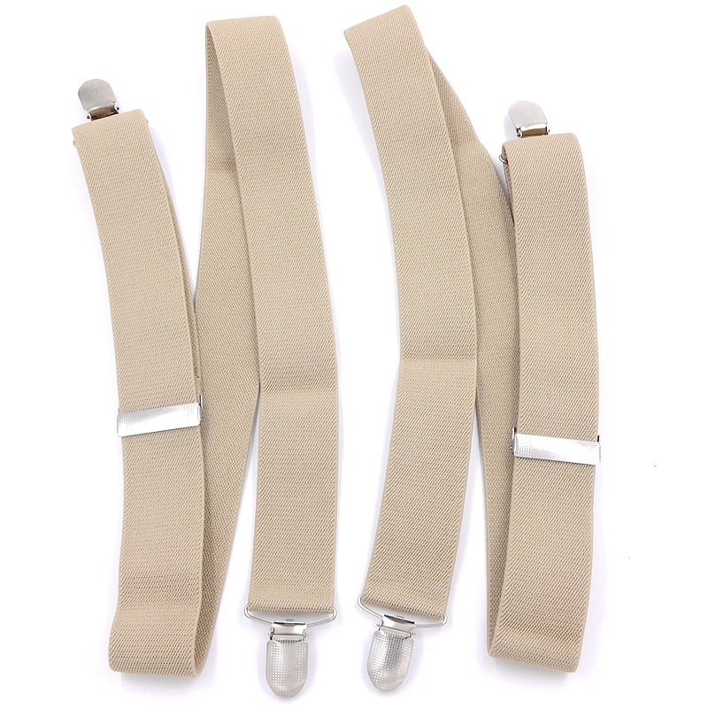 Black Suspenders, Unisex, Versatile, 3.5Cm Style Suspenders, H-Shaped Suspenders, Elastic Suspenders, Four-Clip Suspenders - Image 5