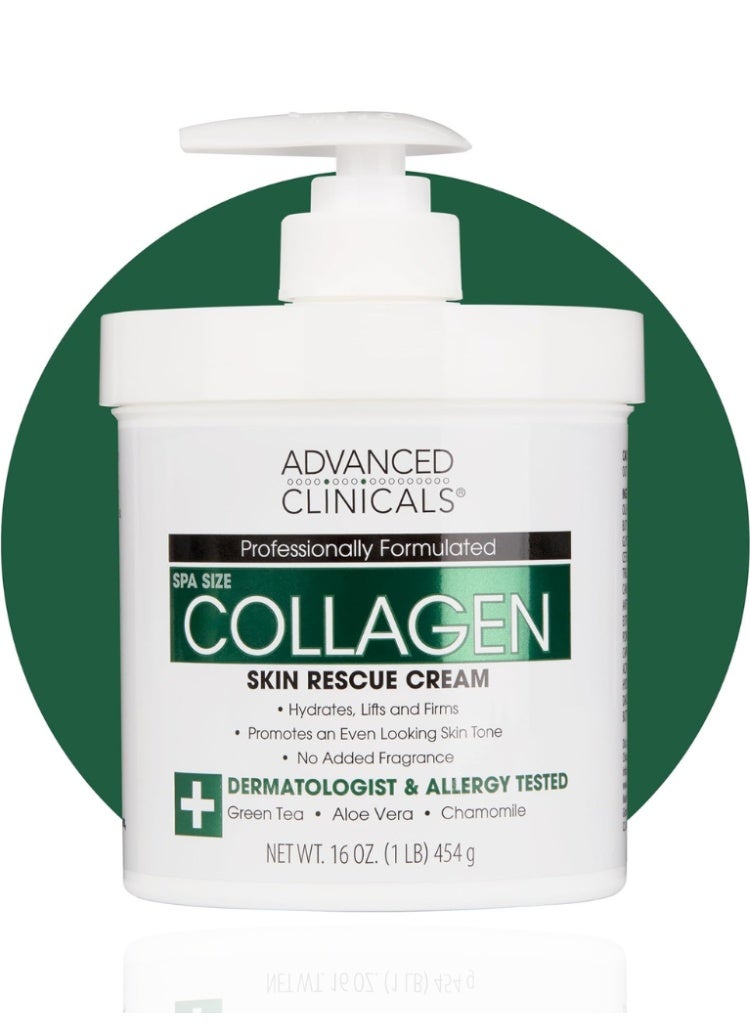 Advanced Clinicals Dryness & Loss of Firmness Treatment – Advanced Clinicals Collagen Skin Rescue Lotion for Deep Hydration, Tightening & Anti-Aging Support - Image 1