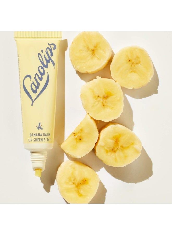 Lanolips Banana Balm Lip Gloss - Enriched with Banana Fruit, Lanolin, and Cocoa Butter - Lanolin Lip Balm for Long-Lasting Hydration - Dermatologist Tested (12.5g / 0.42oz) - Image 4