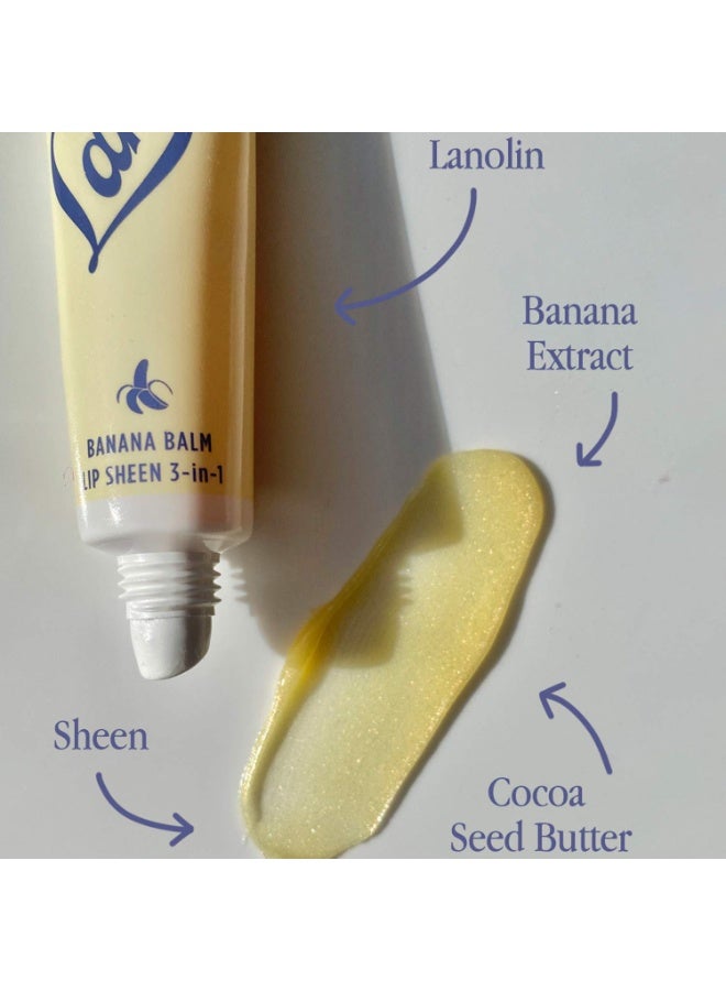 Lanolips Banana Balm Lip Gloss - Enriched with Banana Fruit, Lanolin, and Cocoa Butter - Lanolin Lip Balm for Long-Lasting Hydration - Dermatologist Tested (12.5g / 0.42oz) - Image 1