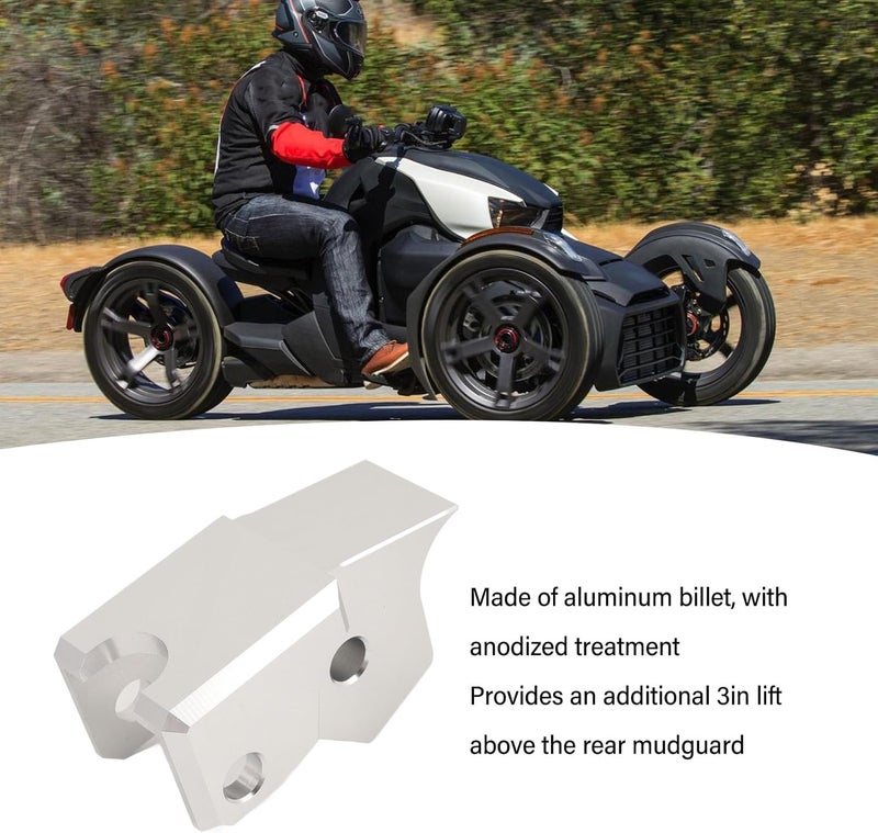 Luocute 3in Rear Shock Lift Kit, Aluminum Billet Shock Extender for Ryker 600-900, Better Lifting Performance - Image 2