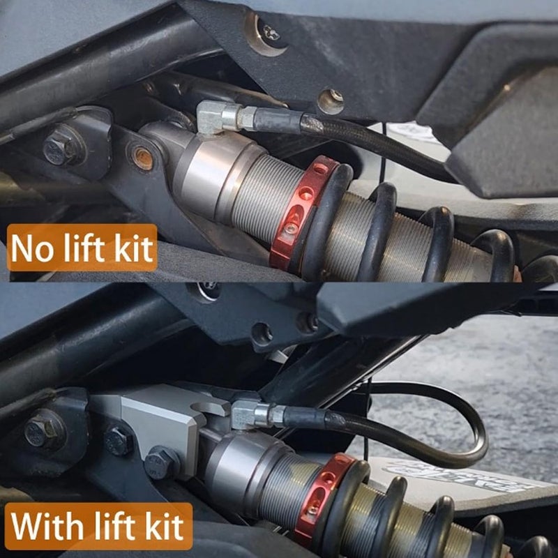 Luocute 3in Rear Shock Lift Kit, Aluminum Billet Shock Extender for Ryker 600-900, Better Lifting Performance - Image 4