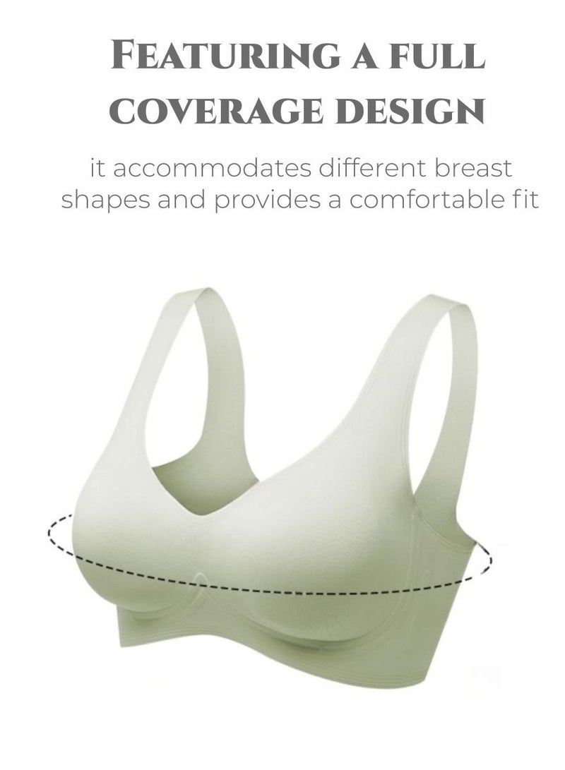 EMXEE Women Seamless Bra One Piece Super Soft Bra for Sleep Sports Yoga - Image 2