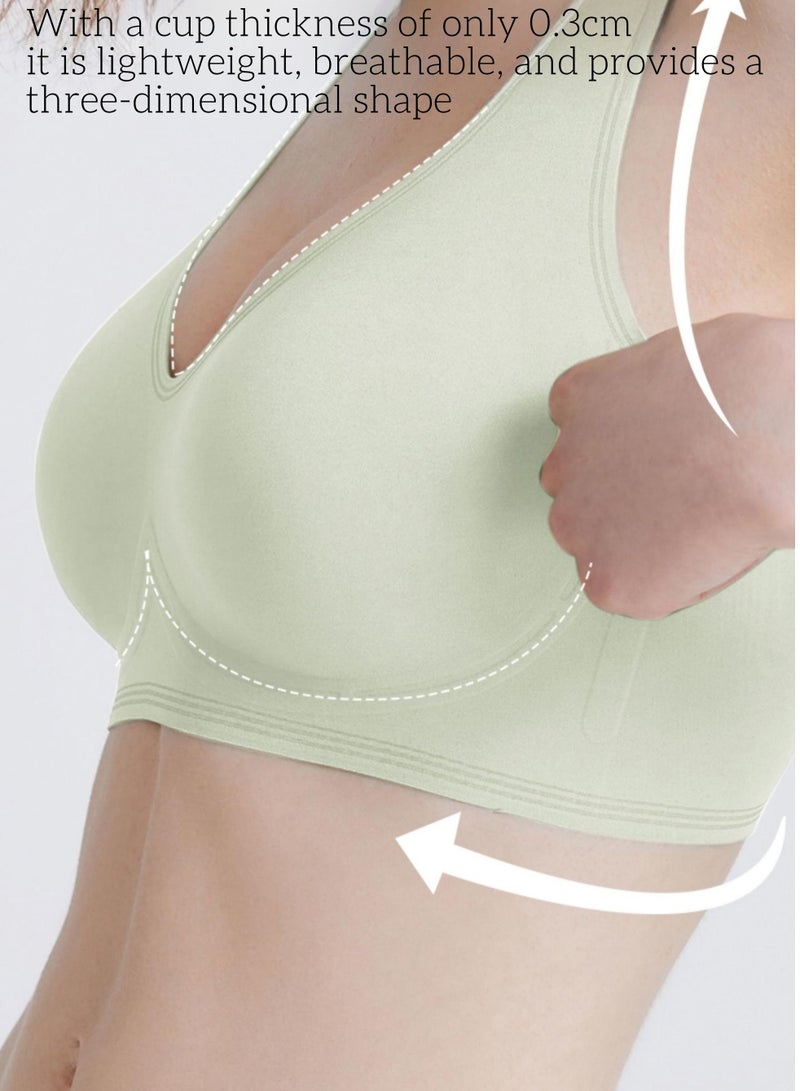 EMXEE Women Seamless Bra One Piece Super Soft Bra for Sleep Sports Yoga - Image 4