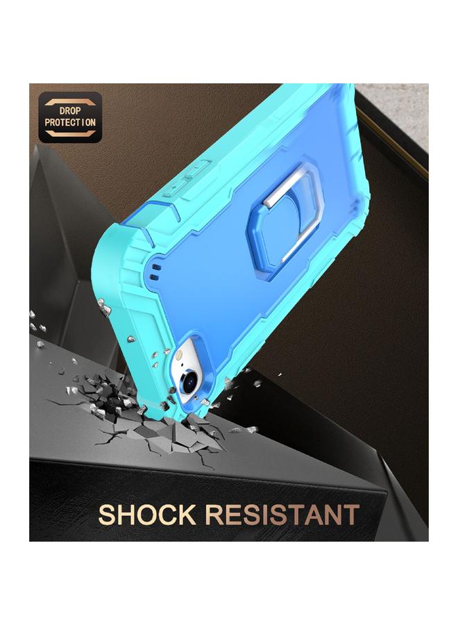 S-TOP Case For iPhone SE 2022 / SE 2020 / 8 / 7 PC + Rubber 3-layers Shockproof Protective Case with Rotating Holder - Image 5