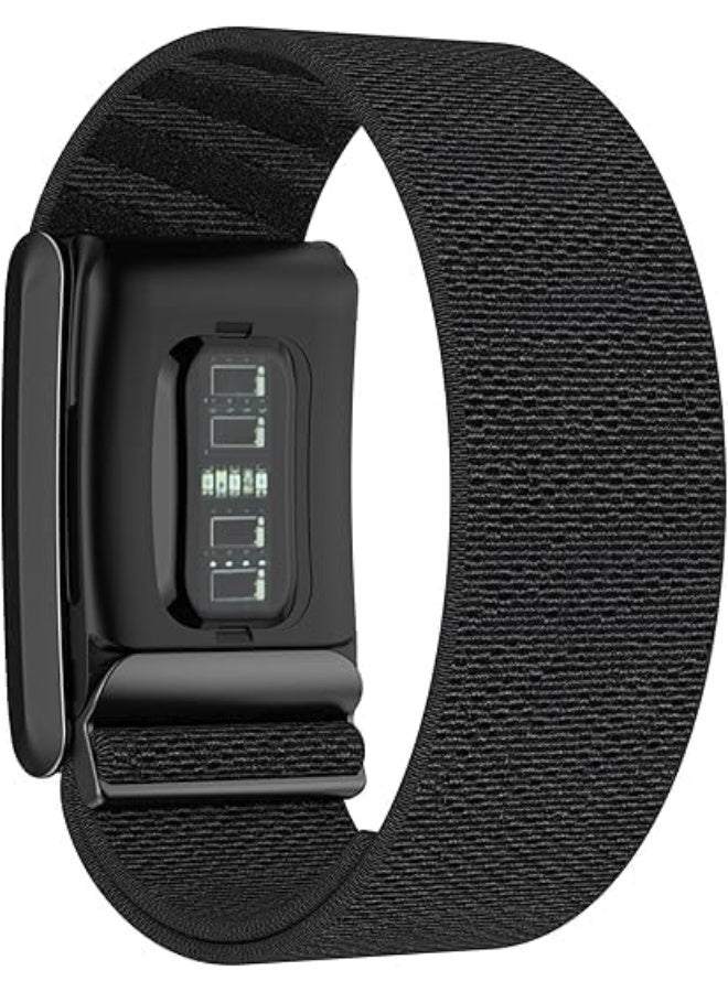M.A&F's Wristband - Replacement Fast-Drying Band Compatible with WHOOP 4.0 - Stylish & Affordable Replacement Strap - Breathable Band Strap Including U Shape Black Connector (Black) - Image 2