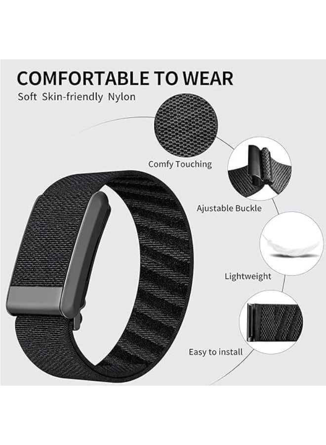 M.A&F's Wristband - Replacement Fast-Drying Band Compatible with WHOOP 4.0 - Stylish & Affordable Replacement Strap - Breathable Band Strap Including U Shape Black Connector (Black) - Image 5