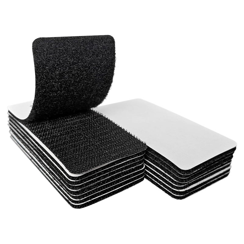 Zesion 2X4 Inch Hook And Loop Strips With Adhesive  Nylon Heavy Duty Hook And Loop Tape  Excellent Grip  Interlocking Tape  For Sewing  Crafting Diy  Wall Adhesive Strips - 15 Sets - Image 1