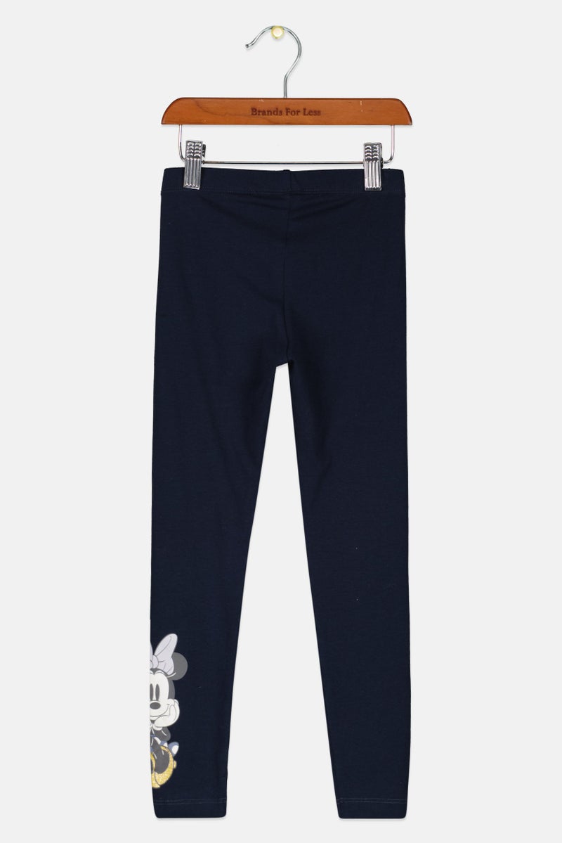 NAME IT Kids Girl Disney Minnie Mouse Leggings, Navy - Image 3