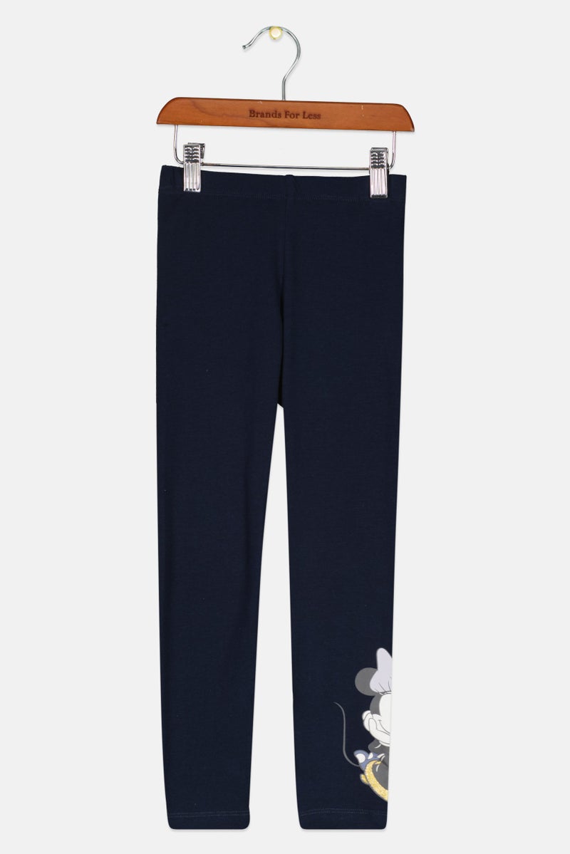 NAME IT Kids Girl Disney Minnie Mouse Leggings, Navy - Image 2