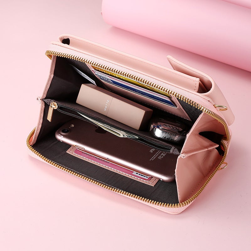 Multifunctional Solid Color PU Leather Wallet, RFID Blocking Design Portable Daily Storage Purse for Cards Cash Coin Business Use - Image 2