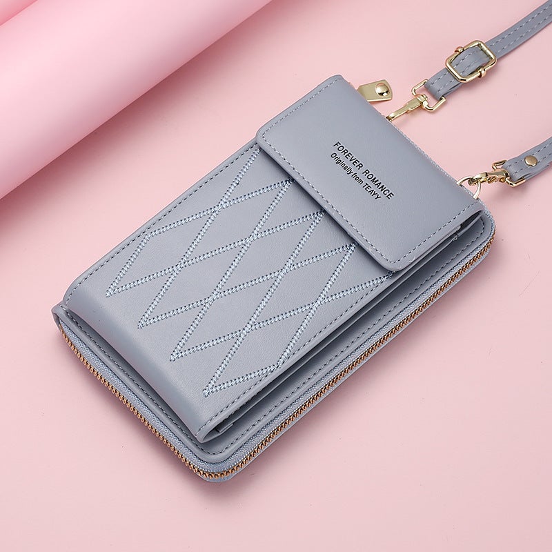 Multifunctional Solid Color PU Leather Wallet, RFID Blocking Design Portable Daily Storage Purse for Cards Cash Coin Business Use - Image 1
