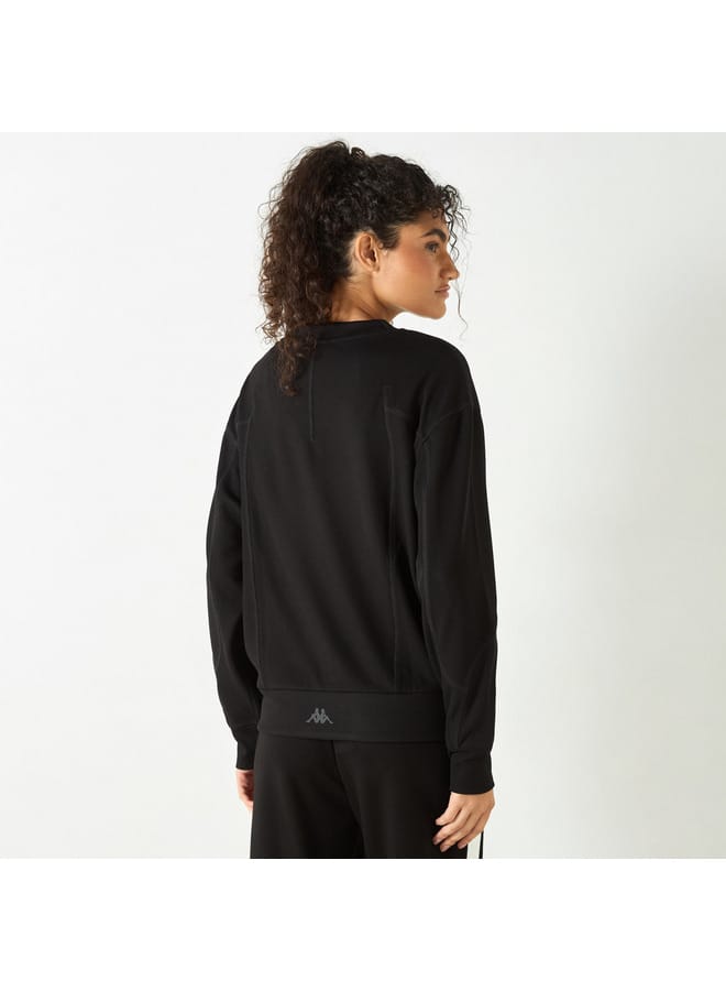 Kappa Ribbed Zip Through Jacket with Long Sleeves