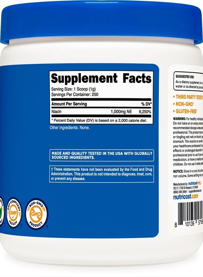 Nutricost النياسين فيتامين ب3 - 250 جرام، 8.9 أونصة - Image 2