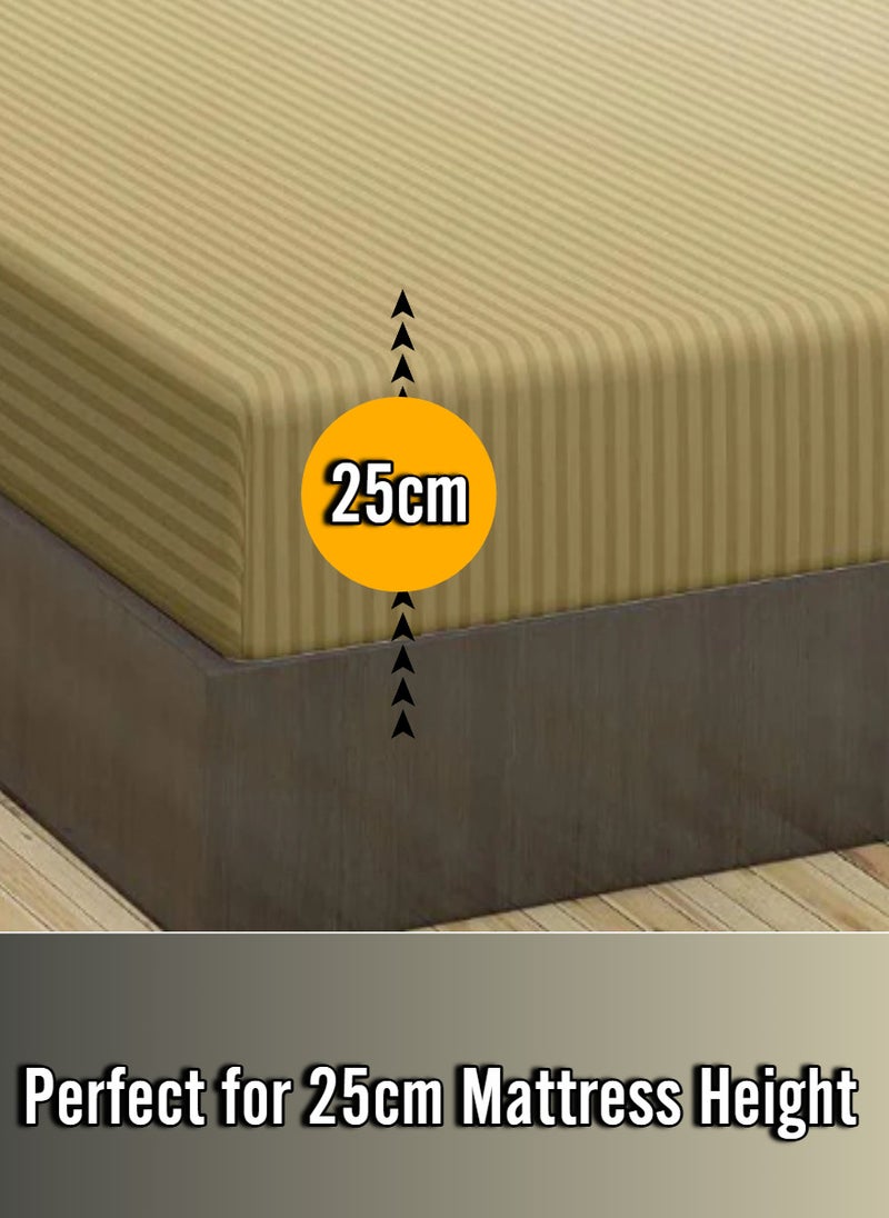 بلوبيري ملاءة سرير قطنية قماش مخطط مع قطعة واحدة كيس وسادة 180x200+25 سم - Image 2