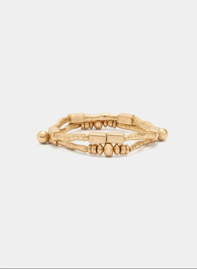 بارفوا الأساور المرنة غير المنتظمة ذهبية