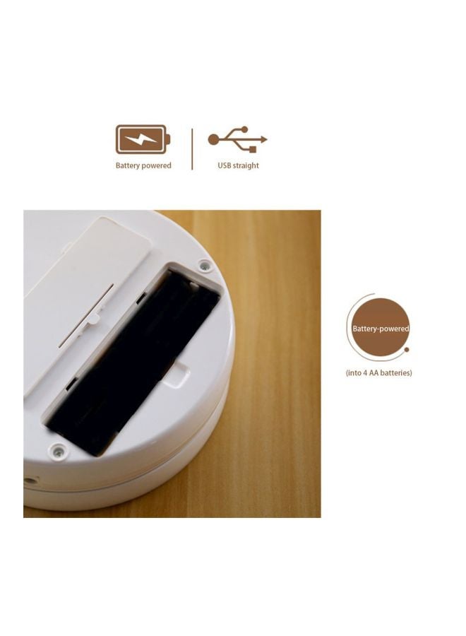 مرآة مكتب بإضاءة LED على الجانبين أبيض - Image 3