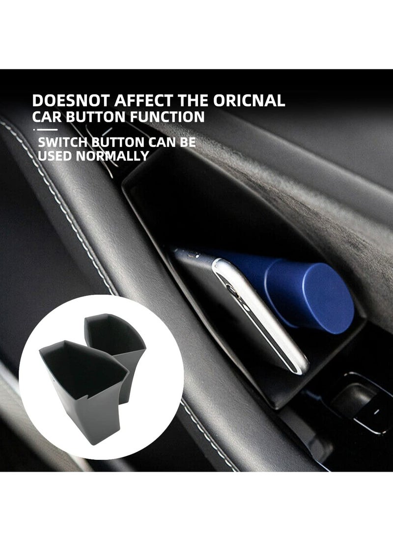 for Tesla Door Side Handle Storage Box Car Door Handle Pocket Armrest ABS Tray Organizer Insert for Tesla Model 3 Model Y accessories 2016-2022 (4PCS Combined) - Image 4