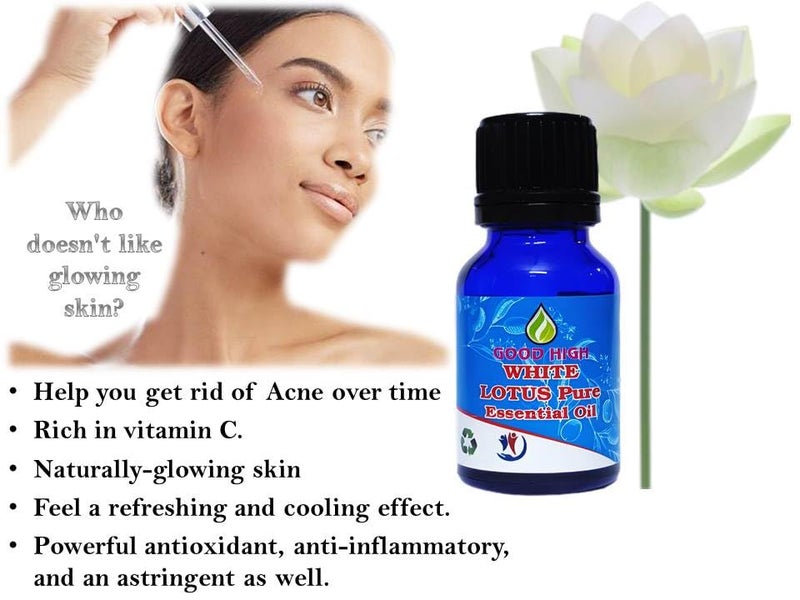 Good High Good High White Lotus Essential Oil 100 Pure Natural Organic Vegan and Undiluted White Lotus Essential OilFor Personal Care Essential Oil By Good High 0338 oz 10 mL  - Image 4