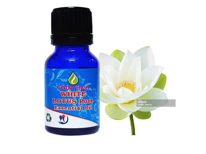 Good High Good High White Lotus Essential Oil 100 Pure Natural Organic Vegan and Undiluted White Lotus Essential OilFor Personal Care Essential Oil By Good High 0338 oz 10 mL  - Image 1