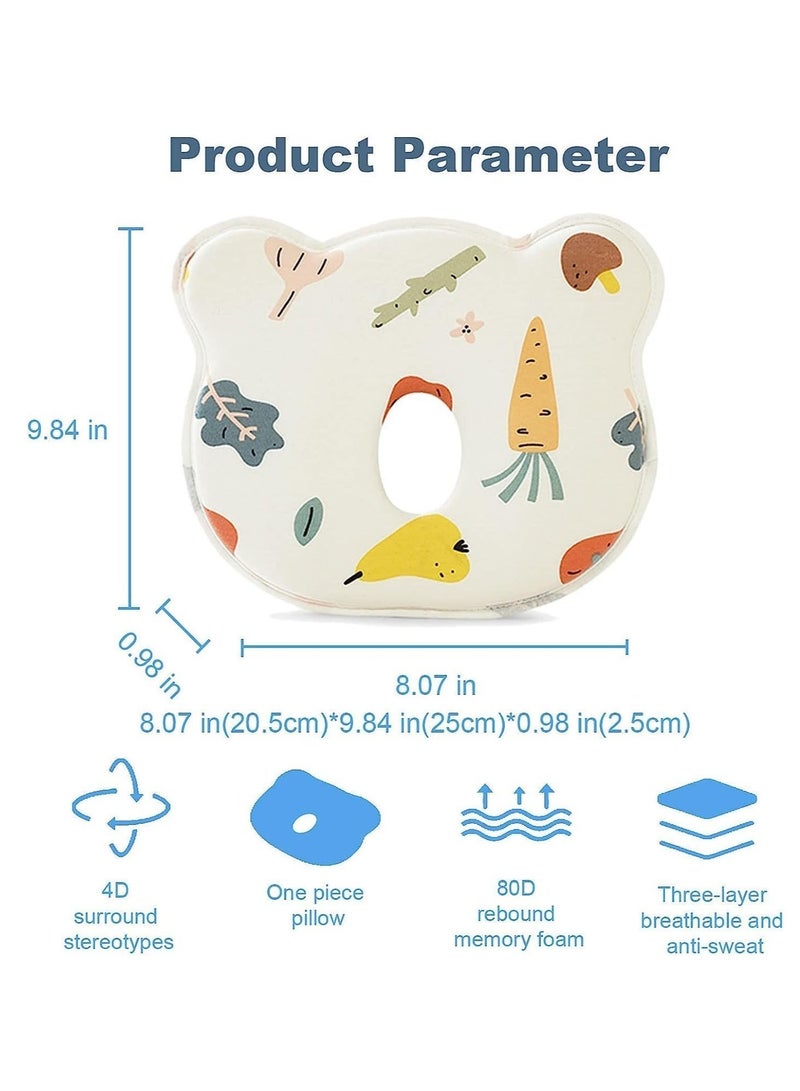 ULHYC Kids Pillows Nursery Pillows Unisex Newborn Infant Support Soft Baby Nursery Head Pillows (0-12 M) - Image 2