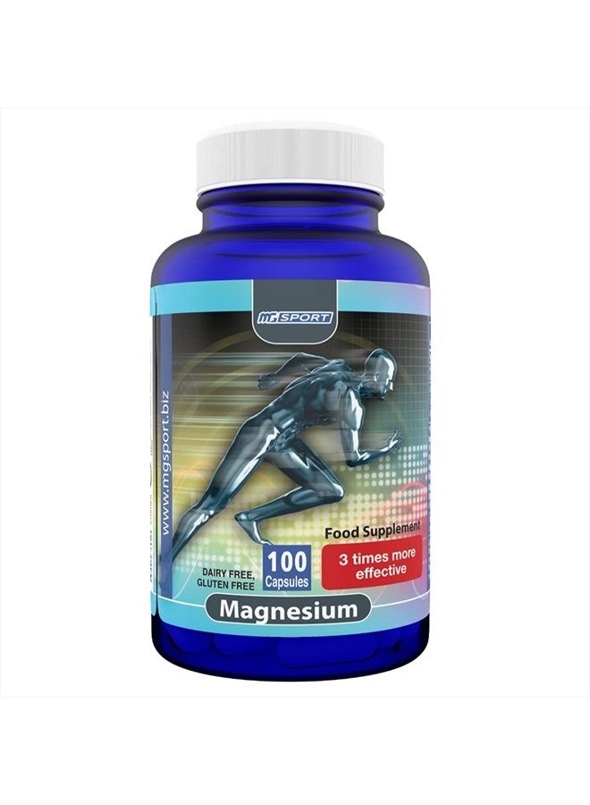 MgSport High Absorption Magnesium for Leg Cramps,tensed Muscles, Supports Muscles Function with Vitamins B6, D, E, 380mg Magnesium, 100 Servings - Image 1