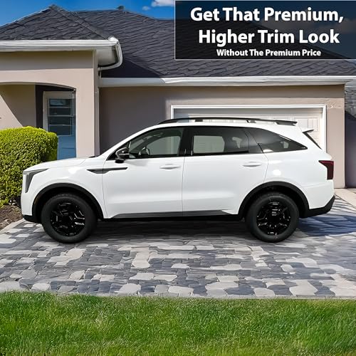 BOGAR TECH DESIGNS for Kia Sorento 20212026 Side Window Chrome Delete Precut Vinyl Trim Overlay Gloss Black Blackout Appearance - Image 3