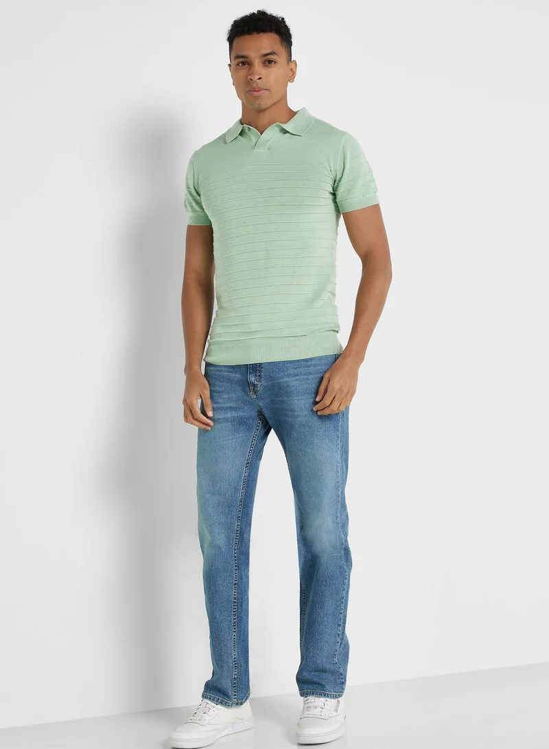 Robert Wood Knit Polo Shirt