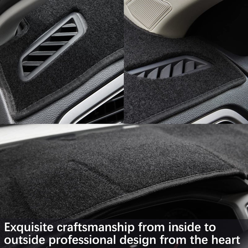 BERKSYDE Dashboard Dash Cover Mat Carpet Compatible with 99-06 Chevy Silverado GMC Sierra,00-06 Chevy Suburban Tahoe GMC Yukon/XL,01-06 Chevy Avalanche(Black) - Image 4
