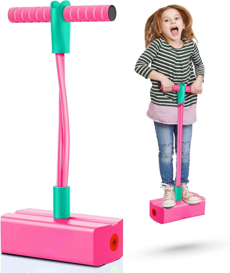 FOMQUAZLI Foam Pogo Jumper for Kids – Fun Indoor Outdoor Jump Toy with Squeaky Sounds, Safe Soft Foam Base & Handles, Exercise Balance & Coordination – Boys & Girls Active Play Gift - Image 1