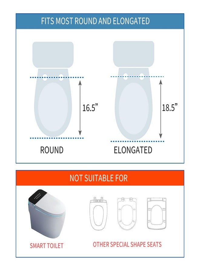 Deftyolo Toilet Seat Cushion Toilet Seat Riser with 2-inch High-Density Foam Performance Microfiber Fabric-Suitable for Standard,Elongated Toilets Bedside Commode(Blue) - Image 5