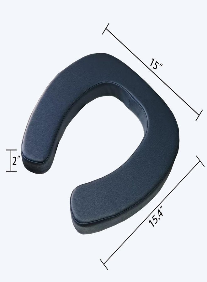 Deftyolo Toilet Seat Cushion Toilet Seat Riser with 2-inch High-Density Foam Performance Microfiber Fabric-Suitable for Standard,Elongated Toilets Bedside Commode(Blue) - Image 4