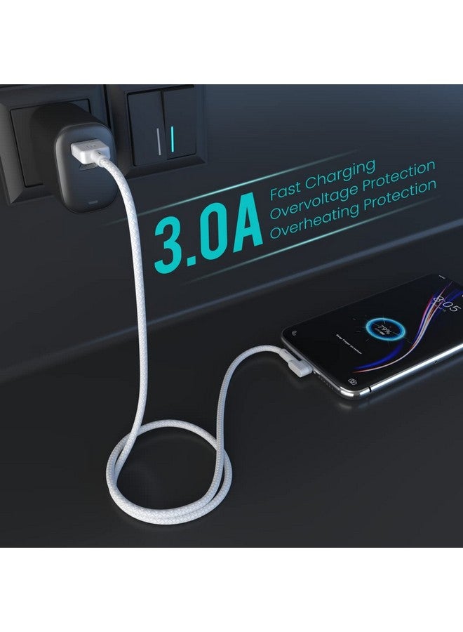 Portronics Konnect L 1.2M Fast Charging 3A Micro USB Cable with Charge & Sync Function (White) - Image 3