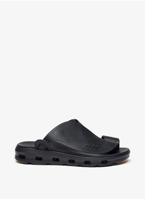 Mens Textured SlipOn Arabic Sandals with Toe Loop